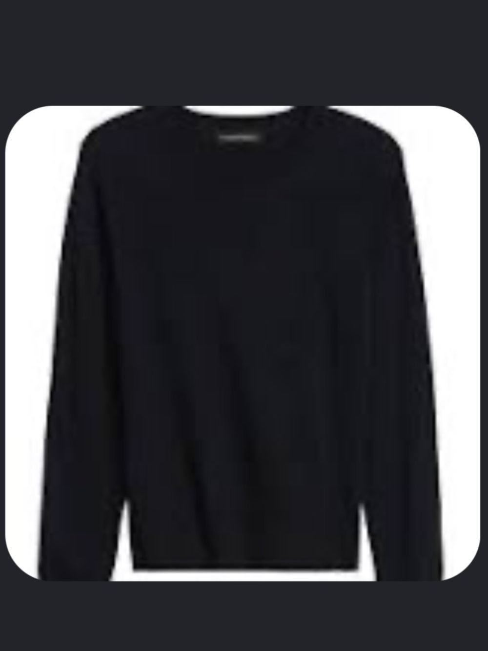 Banana Republic Men’s Black Crewneck Italian merino yarn by Baruffa Knit Sweater